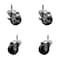 Service Caster 3'' Phenolic Wheel Swivel 7/16'' Grip Ring Stem Caster Set 2 Brakes, 4PK SCC-GR20S314-PHR-TLB-716138-2-S-2 - alternate 1